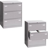 BISLEY LIGHT Hängeregistraturschrank silber 3 Schubladen 80,0 x 62,2 x 101,6 cm von BISLEY LIGHT