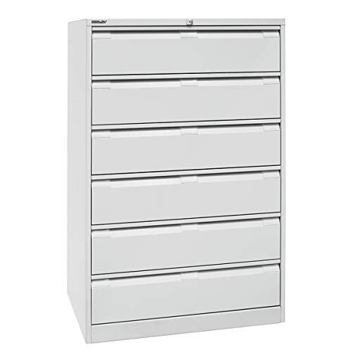BISLEY Karteischrank, 6 Schübe A5, 3-bahnig, lichtgrau BISLEY Karteischrank, 6 Schübe A5, 3-bahnig, lichtgrau von BISLEY