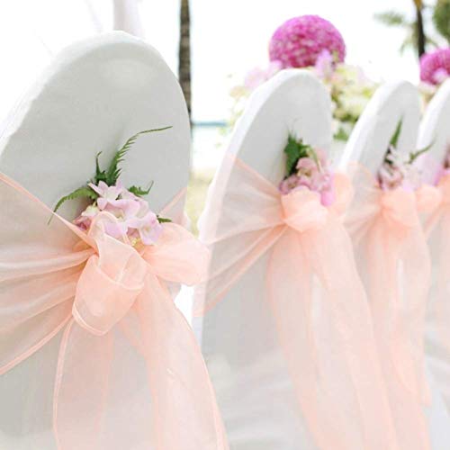 BITFLY 100pc Organza dekoband Stuhl Stuhl Schleife, Stuhl Band, Schärpe, für Hochzeiten Hochzeit Party Bankett Dekoration 30 Farben 18x275cm - Pfirsich BITFLY 100pc Organza dekoband Stuhl Stuhl Schleife, Stuhl Band, Schärpe, für Hochzeiten Hochzeit Party Bankett Dekoration 30 Farben 18x275cm - Pfirsich von BIT.FLY