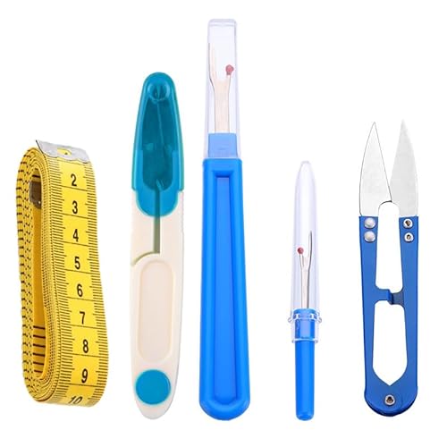 Comforty Nahttrenner,Saumtrenner Seam Ripper Set mit Schutzkappe,Groß/Klein Nähen Nahtauftrenner Kommt mit Trimmschere SchneidermaßBand für Nähte Comforty Nahttrenner,Saumtrenner Seam Ripper Set mit Schutzkappe,Groß/Klein Nähen Nahtauftrenner Kommt mit Trimmschere SchneidermaßBand für Nähte von BITHAI