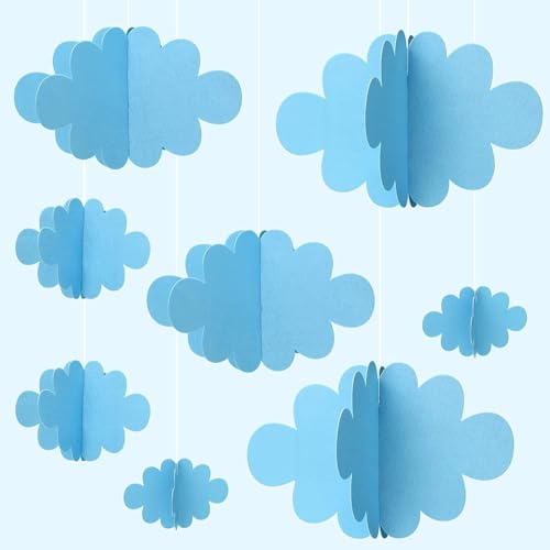 Gefälschte Wolken für Decke, 16 Stück 3D Wolke Hängende Dekorationen, Künstliche Wolken Requisiten, Wolken Ornamente für Kinderzimmer, Kinderzimmer, Babytaufe, Party, Hochzeit, Bühnendekor Gefälschte Wolken für Decke, 16 Stück 3D Wolke Hängende Dekorationen, Künstliche Wolken Requisiten, Wolken Ornamente für Kinderzimmer, Kinderzimmer, Babytaufe, Party, Hochzeit, Bühnendekor von BITHAI