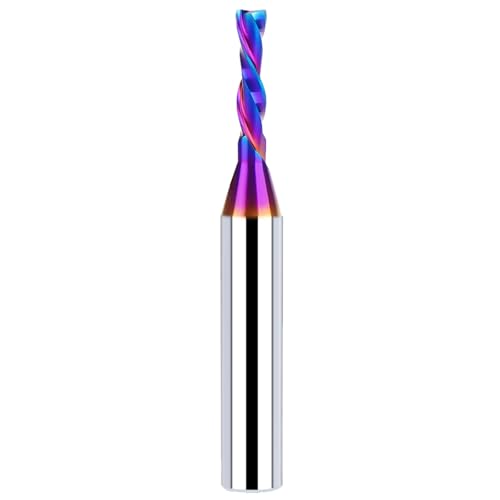 BITITZ Downcut Spiralfräser Bit 1/4 Zoll Schaft 1/20.3 cm Schnittdurchmesser 1/5.1 cm Schnittlänge mit extra langer Lebensdauer Beschichtung CNC Router Bits Schaftfräser für Holzschneiden Schlitz von BITITZ