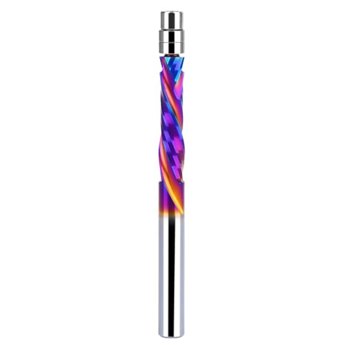 BITITZ Up & Down Cut Spiral Flush Trim Router Bit 1/4 Zoll Schaft 1/4 Zoll Schnittdurchmesser, CNC Router Bits Schaftfräser für Holzschneiden, Schlitz Einstecken, Gravieren BITITZ Up & Down Cut Spiral Flush Trim Router Bit 1/4 Zoll Schaft 1/4 Zoll Schnittdurchmesser, CNC Router Bits Schaftfräser für Holzschneiden, Schlitz Einstecken, Gravieren von BITITZ