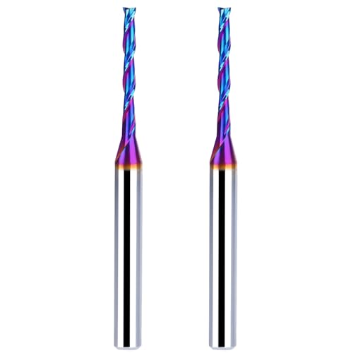 Upcut Spiralfräser-Bit, 1/4-Zoll-Schaft, 1/8-Zoll-Schnittdurchmesser, 2,5 cm Schnittlänge, mit extra langer Lebensdauer, CNC-Fräser-Bits, Schaftfräser für Holzschneiden, Schlitzschlitz, Gravur, 2 Upcut Spiralfräser-Bit, 1/4-Zoll-Schaft, 1/8-Zoll-Schnittdurchmesser, 2,5 cm Schnittlänge, mit extra langer Lebensdauer, CNC-Fräser-Bits, Schaftfräser für Holzschneiden, Schlitzschlitz, Gravur, 2 von BITITZ