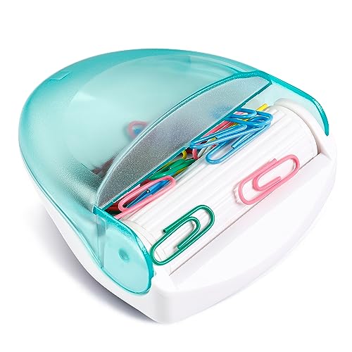BITOSEE Büroklammer-Halter, magnetischer Büroklammer-Halter für Schreibtisch, Büroklammer-Halter mit goldenen Büroklammern, 100 Stück, 28 mm, niedlicher Bürobedarf für Schreibtisch-Organizer (grün, BITOSEE Büroklammer-Halter, magnetischer Büroklammer-Halter für Schreibtisch, Büroklammer-Halter mit goldenen Büroklammern, 100 Stück, 28 mm, niedlicher Bürobedarf für Schreibtisch-Organizer (grün, von BITOSEE