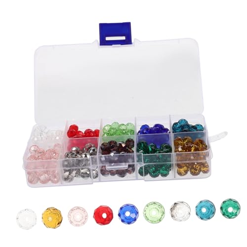 BIUDECO 1 Schachtel Bunte Glasperlen Fach Facettiert DIY Schmuckzubehör Abstandshalter für Armbänder und Anhänger Geeignet für Kreative Bastelprojekte BIUDECO 1 Schachtel Bunte Glasperlen Fach Facettiert DIY Schmuckzubehör Abstandshalter für Armbänder und Anhänger Geeignet für Kreative Bastelprojekte von BIUDECO