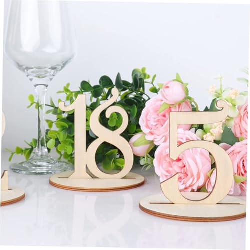 BIUDECO 10 Stück Teiliges Holz Tischnummern mit Sockel Rustikale Runde Tischnummern für Hochzeiten Restaurants und Partys Kreative Sitzplatzschilder zur Einfachen Gästezuweisung und von BIUDECO
