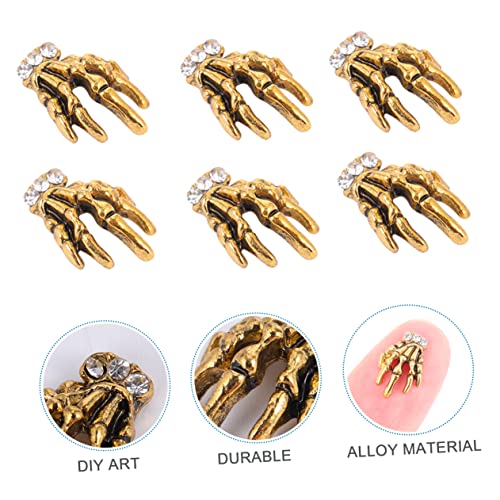 BIUDECO 10 Stück Teiliges Nagelkunst Alloy Drills Skeletthand Diy Maniküre Dekoration Langlebig Modisch Geeignet für Nagellack Uv Licht Kreative Nail Art Zubehör BIUDECO 10 Stück Teiliges Nagelkunst Alloy Drills Skeletthand Diy Maniküre Dekoration Langlebig Modisch Geeignet für Nagellack Uv Licht Kreative Nail Art Zubehör von BIUDECO