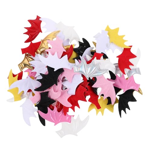 BIUDECO 120 Stück Halloween Fledermausflügel Diy Flügel Cosplay Bat Wings Kopfstück für Haarclips Puppenhüte Kostümdekorationen Vielseitig Leicht Tragbar von BIUDECO