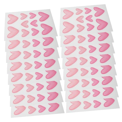 BIUDECO 16 Blatt Teiliges Herz Fensteraufkleber Selbstklebende Valentinstags Wandtattoos Rosa Herz Wanddekor für Hochzeit Abziehbare PVC Herzaufkleber für Schlafzimmer Wohnzimmer von BIUDECO