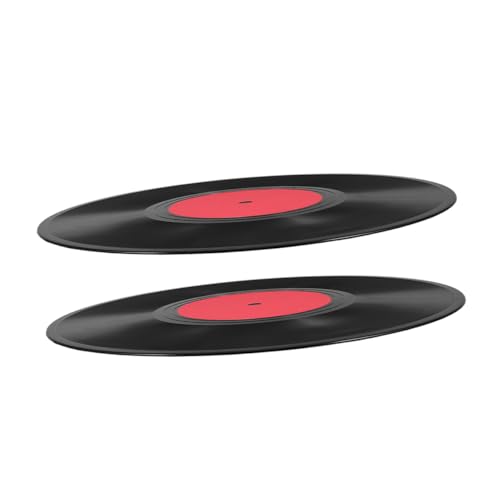 BIUDECO 2 Stück Retro-schallplatten: Gefälschte Vintage-schallplatten, Blanko, Kunst-wandornamente Für Rock-roll-musik-party-dekorationen, Zuhause, Wohnzimmer von BIUDECO