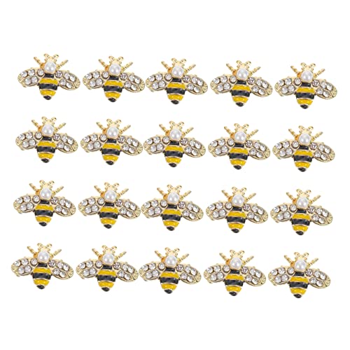 BIUDECO 20 Stück Bienen Nagel Charms Kreative Maniküre Dekorationen für Diy Nagelkunst für Hochzeiten Partys und Besondere Anlässe von BIUDECO