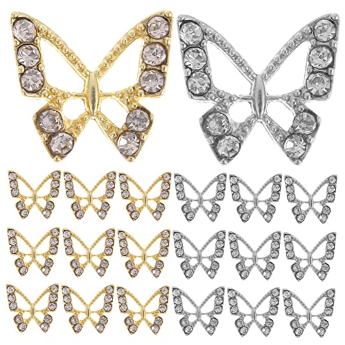 BIUDECO 20Stücke Schmetterling Charms Glitzer Nagelschmuck für DIY Maniküre Vielseitige Dekoration für Nägel Kleidung und Kunsthandwerk BIUDECO 20Stücke Schmetterling Charms Glitzer Nagelschmuck für DIY Maniküre Vielseitige Dekoration für Nägel Kleidung und Kunsthandwerk von BIUDECO