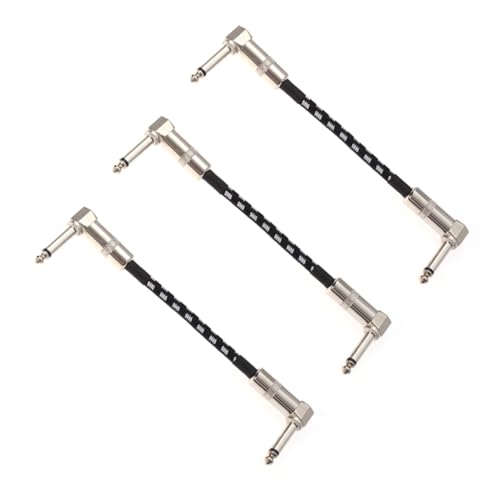 BIUDECO 3 STÜCKE Kabel Right Angle zu Right Angle Instrumentenkabel für Bass Keyboard Effektpedale Schwarzes und Weißes Gitternetz Reines Kupfer Doppelt Geschirmt Langlebig Rauscharm BIUDECO 3 STÜCKE Kabel Right Angle zu Right Angle Instrumentenkabel für Bass Keyboard Effektpedale Schwarzes und Weißes Gitternetz Reines Kupfer Doppelt Geschirmt Langlebig Rauscharm von BIUDECO