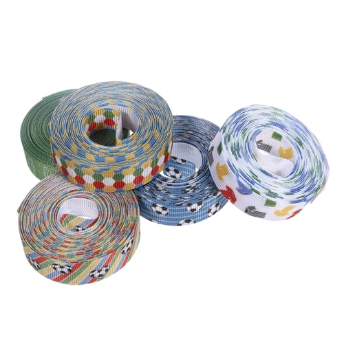 BIUDECO 5 Stücke Sport Fußball Band Fußball Muster Band Für DIY Wrap Hochzeit Themed Party Handwerk Dekoration Floral Design BIUDECO 5 Stücke Sport Fußball Band Fußball Muster Band Für DIY Wrap Hochzeit Themed Party Handwerk Dekoration Floral Design von BIUDECO