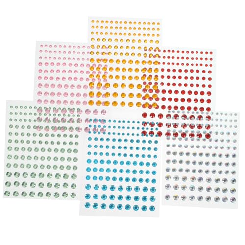 BIUDECO 6 Blätter Selbstklebende Aufkleber Bunte Strasssteine Bastel Schmuck Sticker für Gesicht DIY Dekoration Handyzubehör Geschenkverzierung Vielseitig Einsetzbar BIUDECO 6 Blätter Selbstklebende Aufkleber Bunte Strasssteine Bastel Schmuck Sticker für Gesicht DIY Dekoration Handyzubehör Geschenkverzierung Vielseitig Einsetzbar von BIUDECO