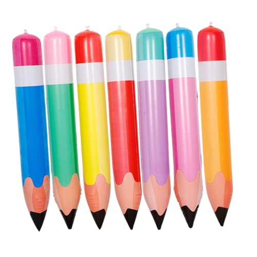 BIUDECO 7 Stück Aufblasbarer Bleistift aus PVC Rückkehr zur Schule Riesige Bleistift Dekoration für Klassenzimmer Bunte Aufblasbare Bleistifte für Partys und Feiern BIUDECO 7 Stück Aufblasbarer Bleistift aus PVC Rückkehr zur Schule Riesige Bleistift Dekoration für Klassenzimmer Bunte Aufblasbare Bleistifte für Partys und Feiern von BIUDECO