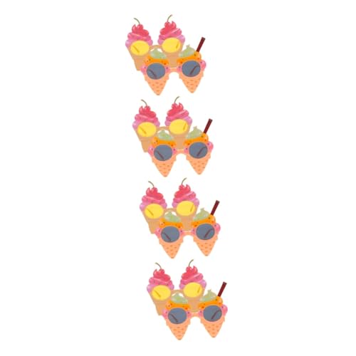 BIUDECO 8 Stck. Hawaii Party Sonnenbrille mit Eiscreme Lustige Leichte und Wiederverwendbare Brillen für Strand und Fotorequisiten für Feiern und Festivals von BIUDECO