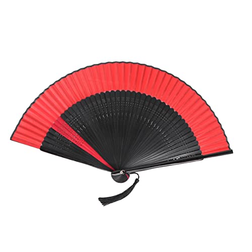 BIUDECO Antiquitäten Tanzfächer Handfächer Faltfächer S Förmiger Design mit Schwarzem Cover für Hochzeiten Partys Fotografie Langlebiges Material für Kreative Dekoration von BIUDECO