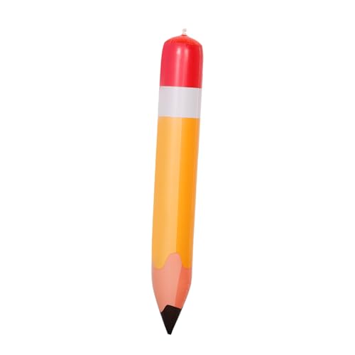 BIUDECO Aufblasbarer Bleistift Luftballon für Schuldekoration Orange Lustige Deko für Klassenzimmer Feiern Sicher und Langlebig als Fotohintergrund oder Partyzubehör von BIUDECO