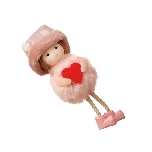 BIUDECO Plüsch Mädchen Hängende Dekoration Umweltfreundlicher Hängeschmuck Süßer Anhänger für Festliche Anlässe als Rosa Plüsch Ornament von BIUDECO