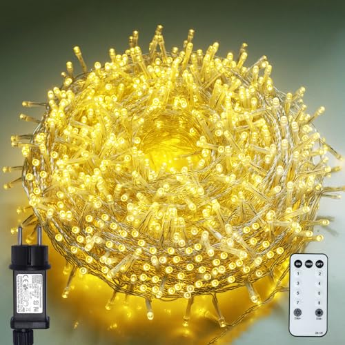 BIUDN 1500LED 75M Lichterkette Außen. Multifunktionale Warmweiße LED Lichterkette mit IP44Wasserdichtung 8 Modi, 4 Helligkeitsstufen, Geeignet für Außendekoration, Feiern, Weihnachtsbäume usw. BIUDN 1500LED 75M Lichterkette Außen. Multifunktionale Warmweiße LED Lichterkette mit IP44Wasserdichtung 8 Modi, 4 Helligkeitsstufen, Geeignet für Außendekoration, Feiern, Weihnachtsbäume usw. von BIUDN