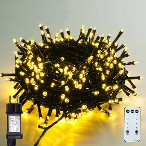 BIUDN 300LED 15M Lichterkette Außen,Multifunktionaler Stecker Typ Warmweiße Lichterkette,8 Modi,Timer Funktion,4 Helligkeitsstufen LED Lichterkette,Geeignet für Feiern,Zimmereingänge,Gärten usw. BIUDN 300LED 15M Lichterkette Außen,Multifunktionaler Stecker Typ Warmweiße Lichterkette,8 Modi,Timer Funktion,4 Helligkeitsstufen LED Lichterkette,Geeignet für Feiern,Zimmereingänge,Gärten usw. von BIUDN