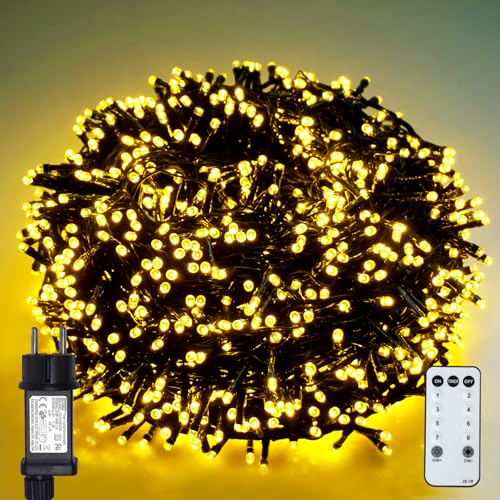 BIUDN Lichterkette Außen 1500LED 75M. Multifunktionale Warmweiße LED Lichterkette mit IP44Wasserdichtung 8 Modi, 4 Helligkeitsstufen, Geeignet für Außendekoration, Feiern, Weihnachtsbäume usw. BIUDN Lichterkette Außen 1500LED 75M. Multifunktionale Warmweiße LED Lichterkette mit IP44Wasserdichtung 8 Modi, 4 Helligkeitsstufen, Geeignet für Außendekoration, Feiern, Weihnachtsbäume usw. von BIUDN