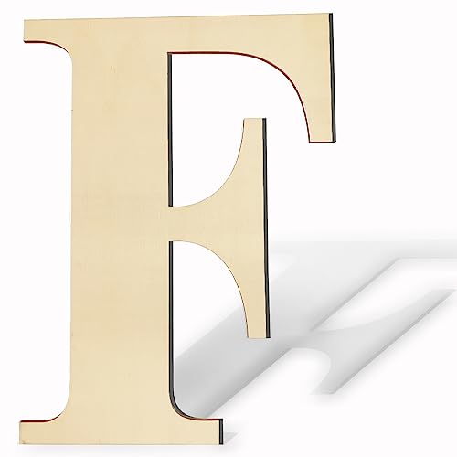43,2 cm große Holzbuchstaben, bemalbarer großer Holzbuchstabe zum Basteln, unlackierte leere Holzbuchstaben für Geburtstag, Partys, Hochzeit, Weihnachten, Heimdekoration (Buchstabe F) von BIUWING