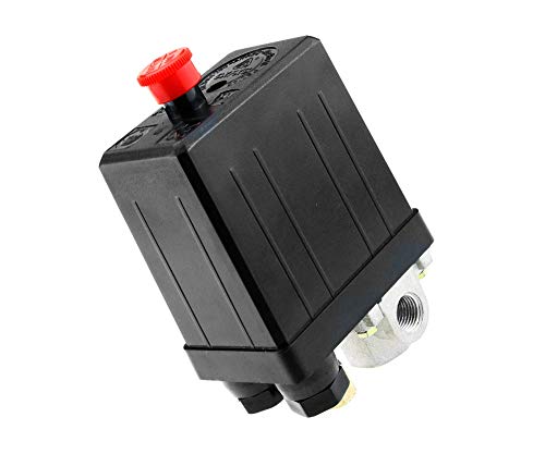 Be In Your Mind Druckschalter für Luftkompressor, einphasig, 1/4 Zoll BSP, 4 Anschlüsse, 175 PSI, 15 A Be In Your Mind Druckschalter für Luftkompressor, einphasig, 1/4 Zoll BSP, 4 Anschlüsse, 175 PSI, 15 A von BIYM