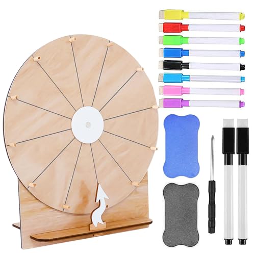 BIZOI Glücksrad zum Drehen, Glücksrad zum Selbstgestalten, Roulette-Spinner des Glücks, Drehrad Glücksrad mit Radiergummi und Markierstift, Spinnings Prize Wheel für Hochzeitsspiele, Lotteriespiele BIZOI Glücksrad zum Drehen, Glücksrad zum Selbstgestalten, Roulette-Spinner des Glücks, Drehrad Glücksrad mit Radiergummi und Markierstift, Spinnings Prize Wheel für Hochzeitsspiele, Lotteriespiele von BIZOI