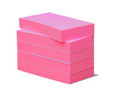 5 Haftnotizen BIZSTIX® Office -kirsche- farbig signal pink für Ihr Büro von BIZSTIX