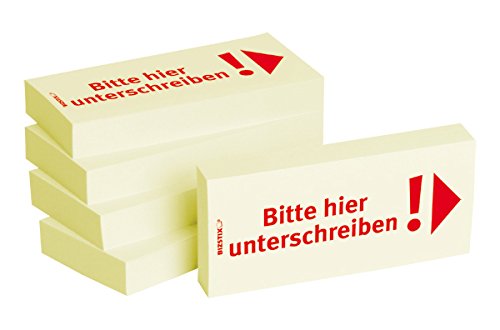 BIZSTIX® Business Haftnotizen "Bitte hier unterschreiben" von BIZSTIX