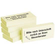 BIZSTIX® Business Haftnotizen "Bitte nach Unterschrift zurück an Ihren Steuerberater" (5 Stk.) von BIZSTIX