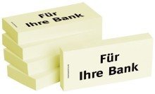 BIZSTIX® Business Haftnotizen "Für Ihre Bank" (5 Stk.) von BIZSTIX