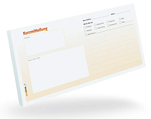 BIZSTIX® Kurzmitteilungs-Haftnotizblock, 5 Blöcke je 50 Blatt als Haftnotizen von BIZSTIX