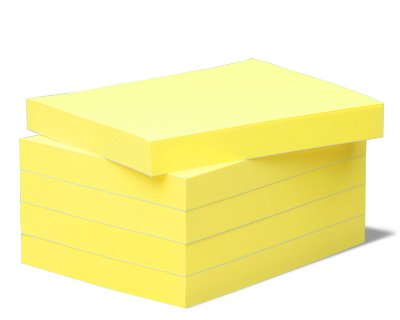 BIZSTIX® Office Haftnotizen (5 Stück) -zitrone- signal neon gelb 10 x 7,5 cm von BIZSTIX