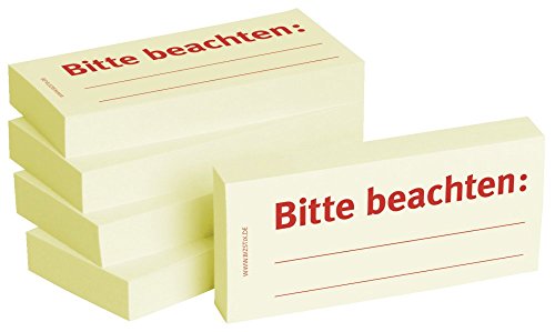 BIZSTIX Business Haftnotizen "Bitte beachten" (5 Stk.) von BIZSTIX