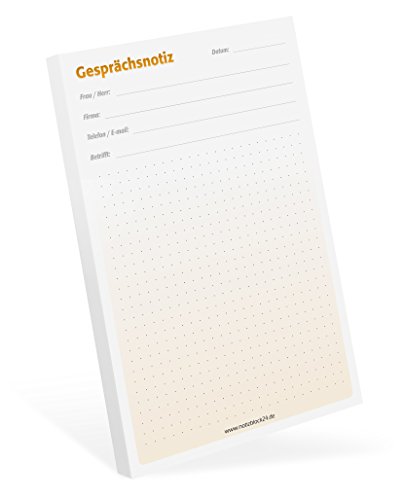 BIZSTIX Gesprächs-Haftnotizblock, 5 Blöcke je 50 Blatt als Haftnotizen, gepunktet, 95 x 145 mm von BIZSTIX