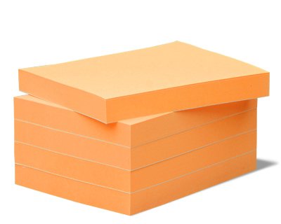 Haftnotizen BIZSTIX® Office -orange- farbig, 5 Blöcke je 100 Blatt, 100 x 75 mm, 80 g/m² Offset signalorange von BIZSTIX