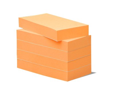 BIZSTIX® Office Haftnotizen (5 Stück) farbig signal orange, 3 x 7,5 cm von BIZSTIX