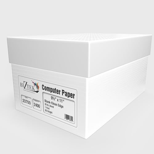 Biztek Blanko-Papier, 24,9 x 27,9 cm, saubere Kante, 1 Teil 9,1 kg, 92 glänzende Pappe, 2.400 Blatt Biztek Blanko-Papier, 24,9 x 27,9 cm, saubere Kante, 1 Teil 9,1 kg, 92 glänzende Pappe, 2.400 Blatt von BIZTEK