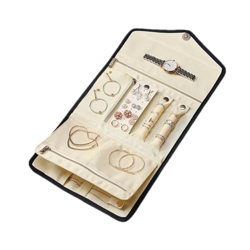 BIZTTLOG Reise-Schmuck-Organizer-Rolle, faltbare Schmuckschatulle, Aufbewahrungstasche for Reiseschmuck for Damen – Kollektion Ringe, Halsketten, Ohrringe, Armbänder, Uhren, Broschen BIZTTLOG Reise-Schmuck-Organizer-Rolle, faltbare Schmuckschatulle, Aufbewahrungstasche for Reiseschmuck for Damen – Kollektion Ringe, Halsketten, Ohrringe, Armbänder, Uhren, Broschen von BIZTTLOG