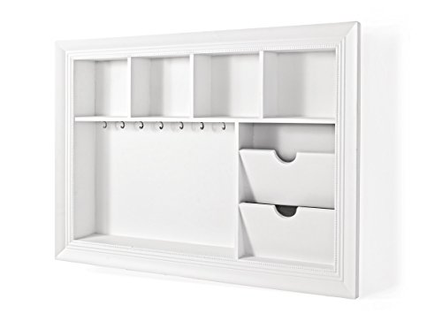 Bizzotto Organizer Bilderrahmen, Holz, Kiefer/MDF, weiß von BIZZOTTO