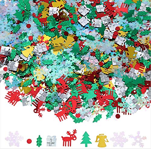 BJ-SHOP Weihnachten Party Konfetti Weihnachten Tischkonfetti Weihnachten Farbe Konfetti 100g von BJ-SHOP
