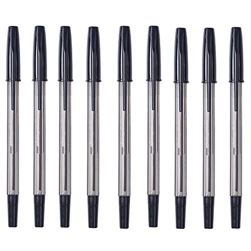 Kugelschreiber Druckkugelschreiber Glatte Stifte Set für Studenten und Büro (1,0 mm) - Schwarz, Box mit 50 von BJ-SHOP