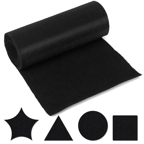 Filzmatte Schwarz, Filz Meterware 30 cm x 300 cm, Filzrolle Filzstoff Meterware, Filzstoff zum Basteln, Filz zum Basteln, Stickfilz Dick 4mm, Filzunterlage zum Filzen Nähen für Handwerken Dekoration Filzmatte Schwarz, Filz Meterware 30 cm x 300 cm, Filzrolle Filzstoff Meterware, Filzstoff zum Basteln, Filz zum Basteln, Stickfilz Dick 4mm, Filzunterlage zum Filzen Nähen für Handwerken Dekoration von BJBJJIU