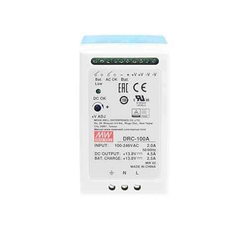 BJKYTMLM 1 Stück DRC-100A DRC-100B 13,8 V 27,6 V 100 W USV DIN-Schiene Sicherheitsindustrie oder Batteriesysteme Schaltnetzteil(DRC-100B) von BJKYTMLM