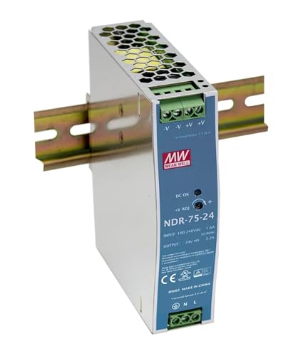 BJKYTMLM 1PCS NDR-75 Serie DC12V DC24V DC48V 75W Single Output Industrielle Steuerung System DIN Schiene Schaltnetzteil(NDR-75-12) von BJKYTMLM