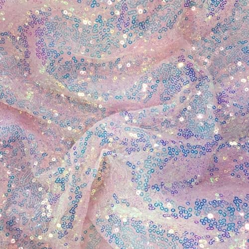 Paillettenstoff, Glitzerstoff, schillernder Stoff, glitzernder Stoff für selbstgemachte Brautkleider, Abendkleid, Party, Hochzeit (bunt) von BJMAND